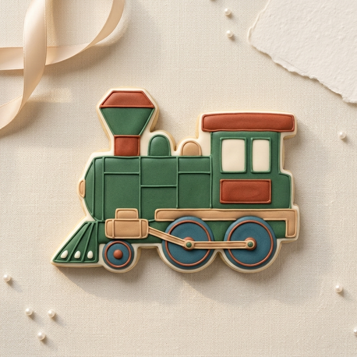 Train Engine Detailed Train Theme Birthday Cookie Cutter, 3D Printed Outdoor Theme
