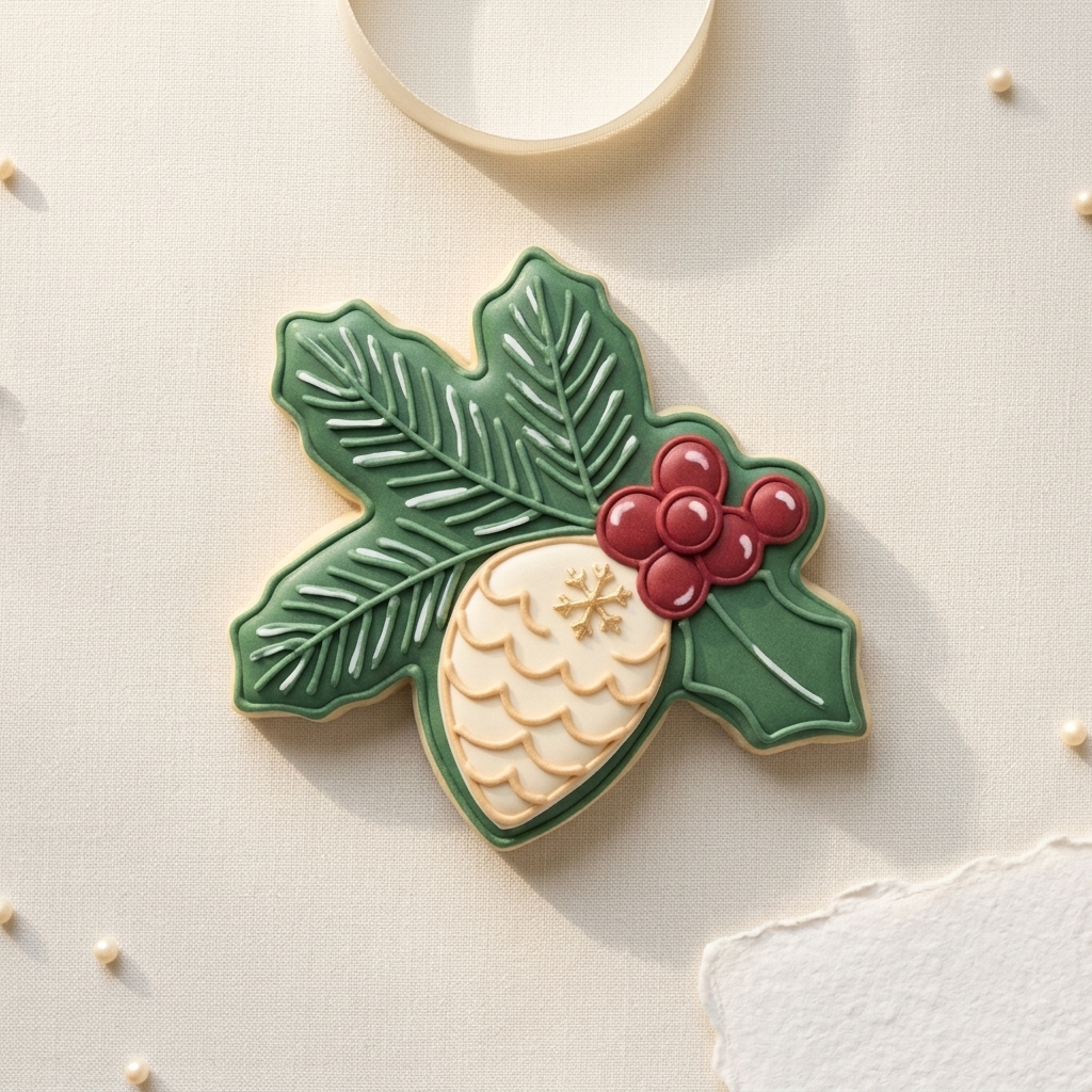 Christmas Foliage Cookie Cutter, 3D Printed Christmas Theme