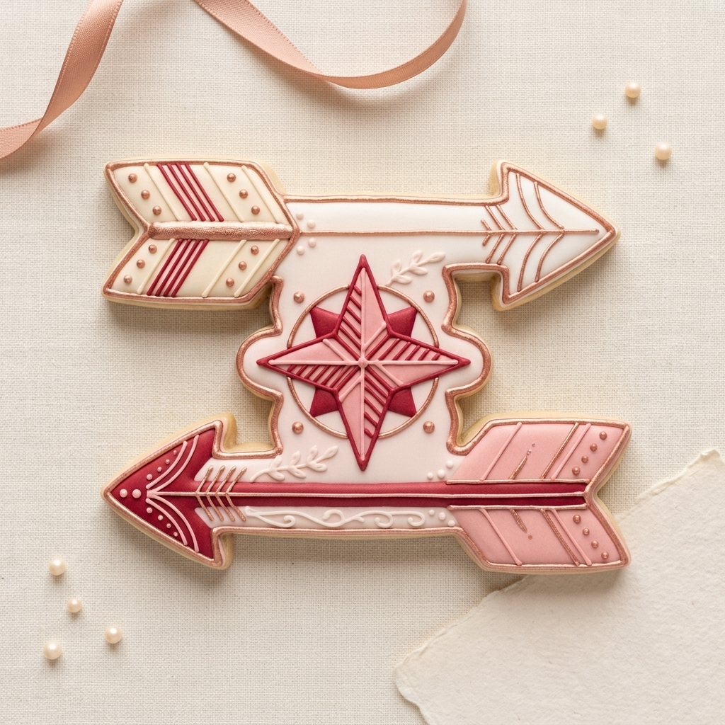 Boho Arrows Cookie Cutter, 3D Printed Valentine Theme