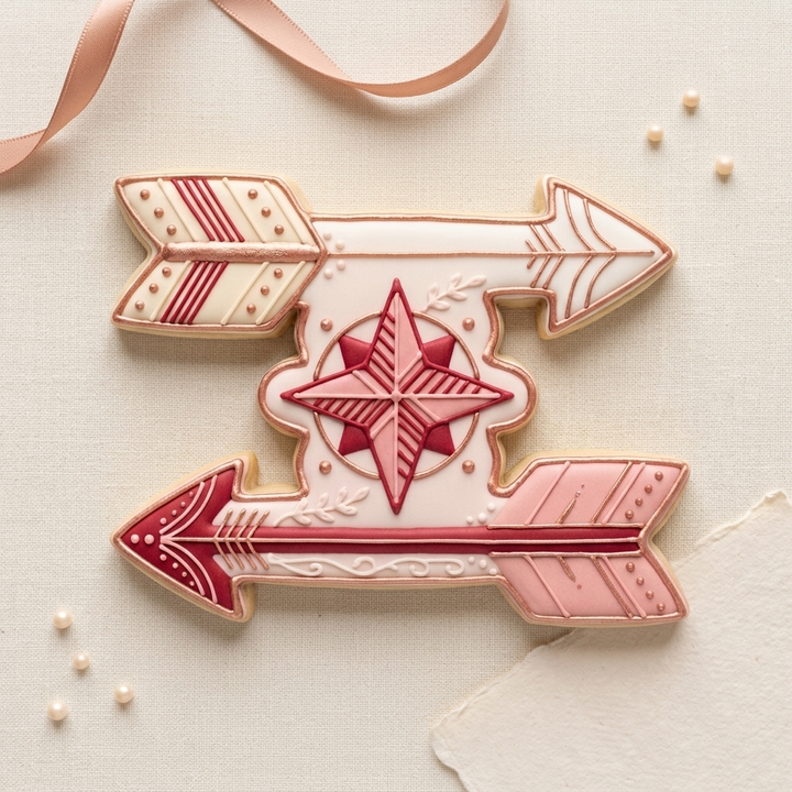 Boho Arrows Cookie Cutter, 3D Printed Valentine Theme