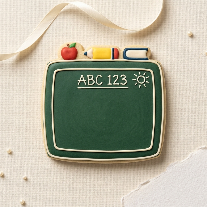 Chalkboard Cookie Cutter, 3D Printed School Theme