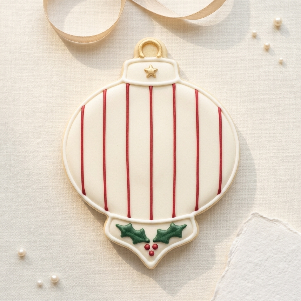Pinstripe Christmas Cookie Cutter, 3D Printed Christmas Theme