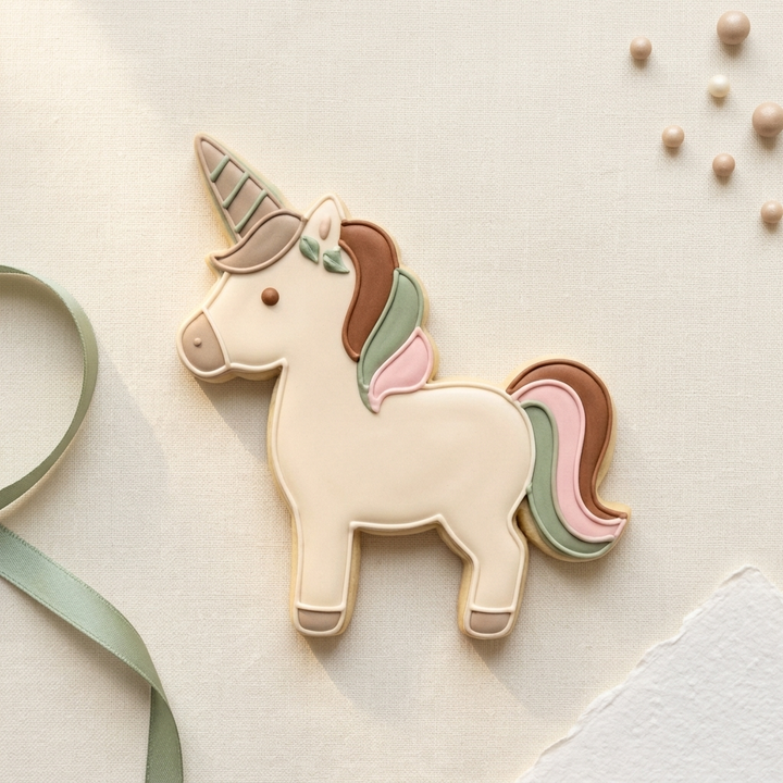 Cute Unicorn Cookie Cutter, 3D Printed Animal Theme