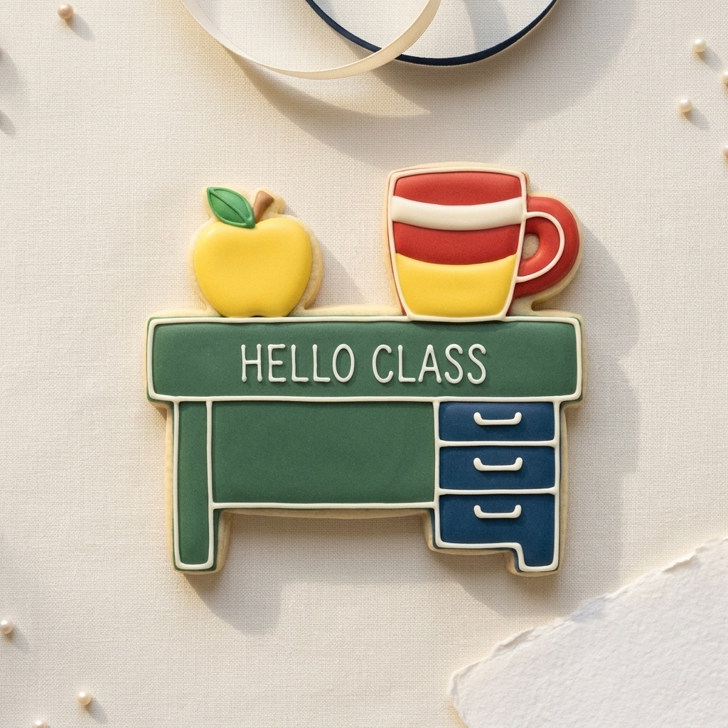 Teacher Desk Cookie Cutter, 3D Printed School Theme