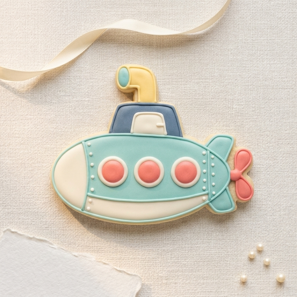 Submarine Cookie Cutter, 3D Printed Cookie Theme