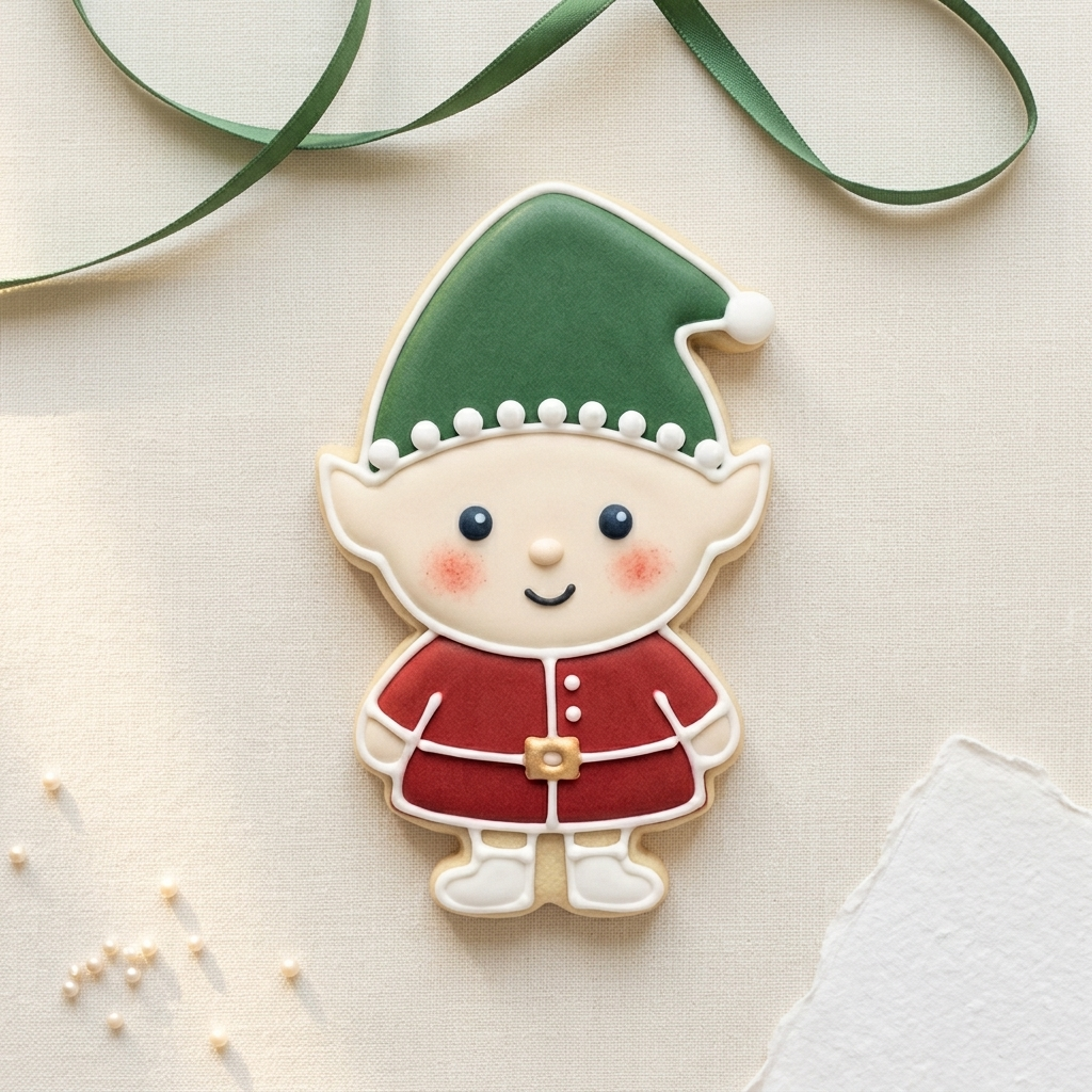 Chubby Elf Cookie Cutter, 3D Printed Christmas Theme