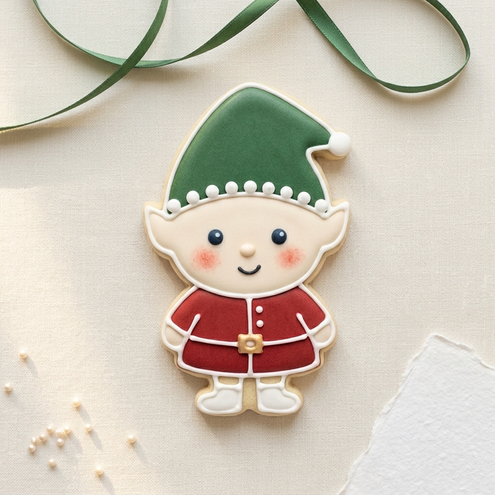 Chubby Elf Cookie Cutter, 3D Printed Christmas Theme