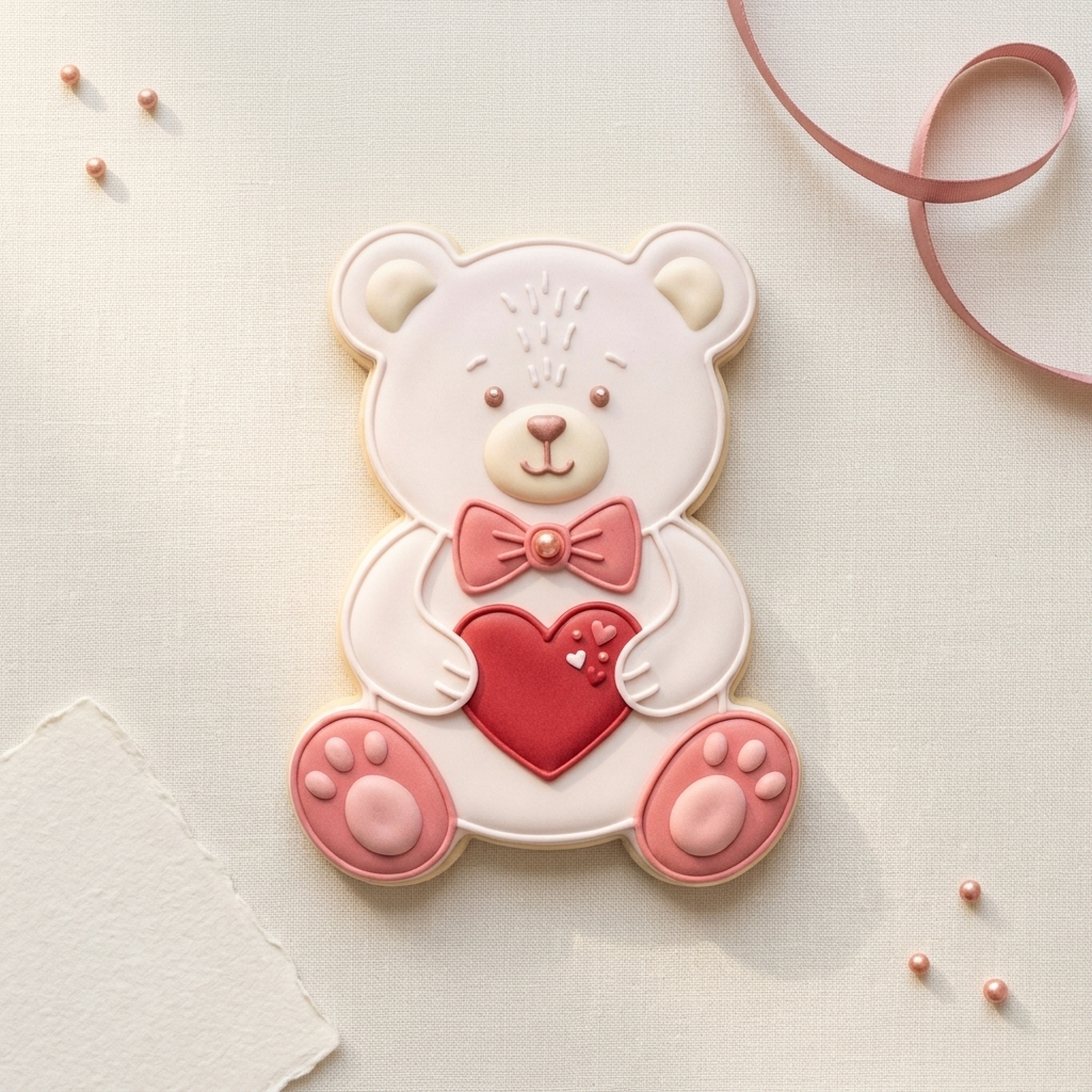 Valentines Bear Cookie Cutter, 3D Printed Valentine Theme