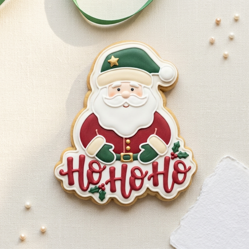 Ho Christmas Detailed Cookie Cutter, 3D Printed Christmas Theme