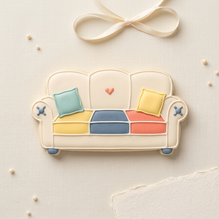 Couch Cookie Cutter, 3D Printed Cookie Theme