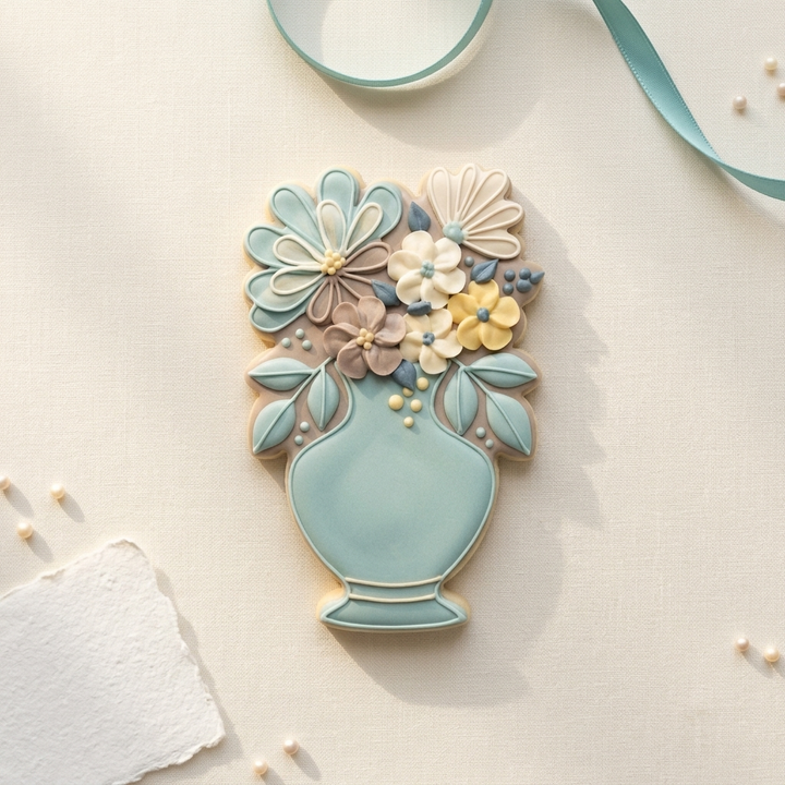Floral Vase No2 Cookie Cutter, 3D Printed Home Theme