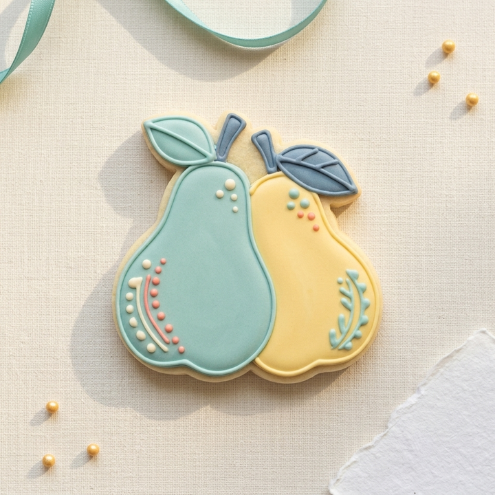 Pear Pair Cookie Cutter, 3D Printed Cookie Theme