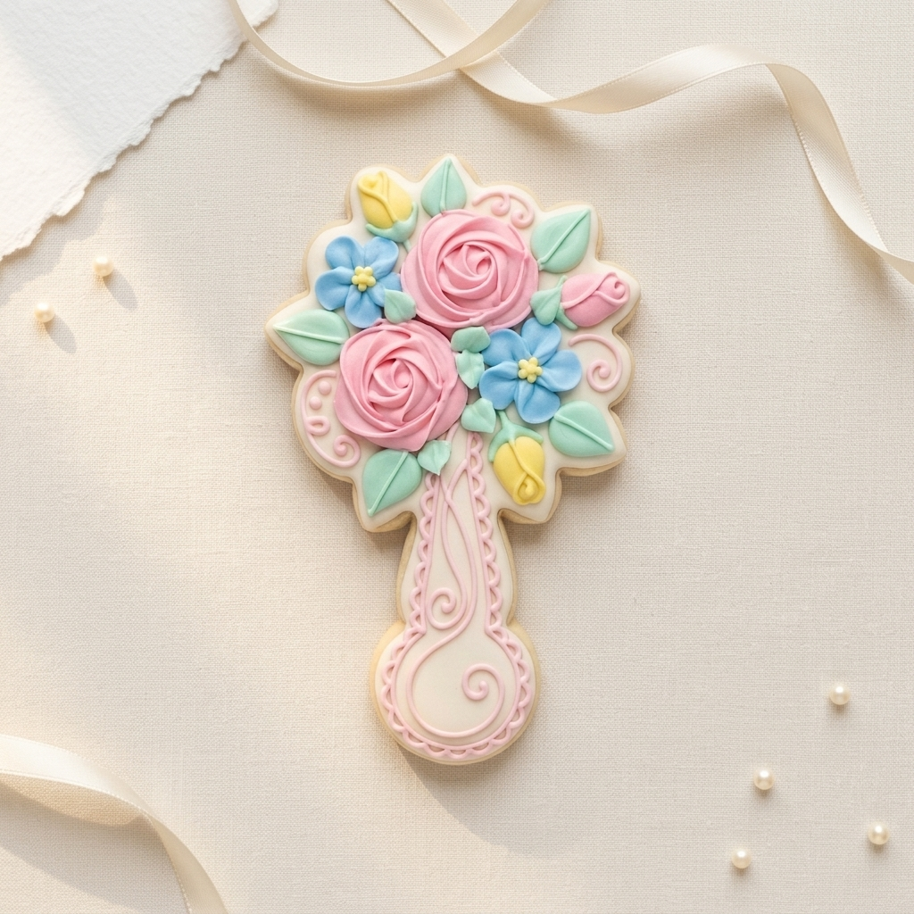 Rose Rattle Cookie Cutter, 3D Printed Baby Shower Theme