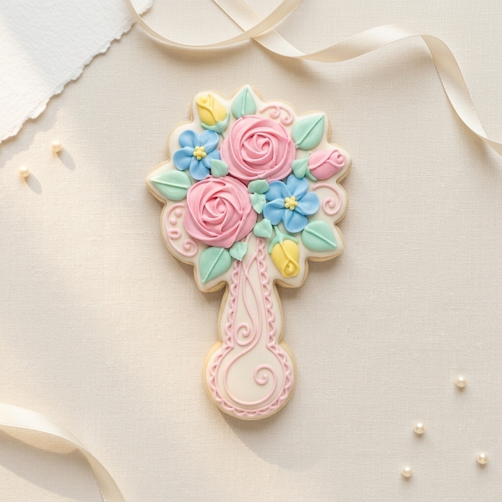 Rose Rattle Cookie Cutter, 3D Printed Baby Shower Theme