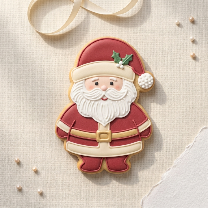 Cozy Santa Christmas Cookie Cutter, 3D Printed Christmas Theme