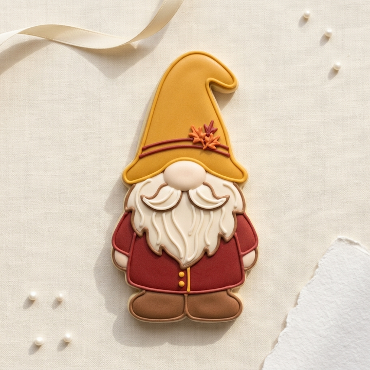 Fall Gnome Cookie Cutter, 3D Printed Holiday Theme