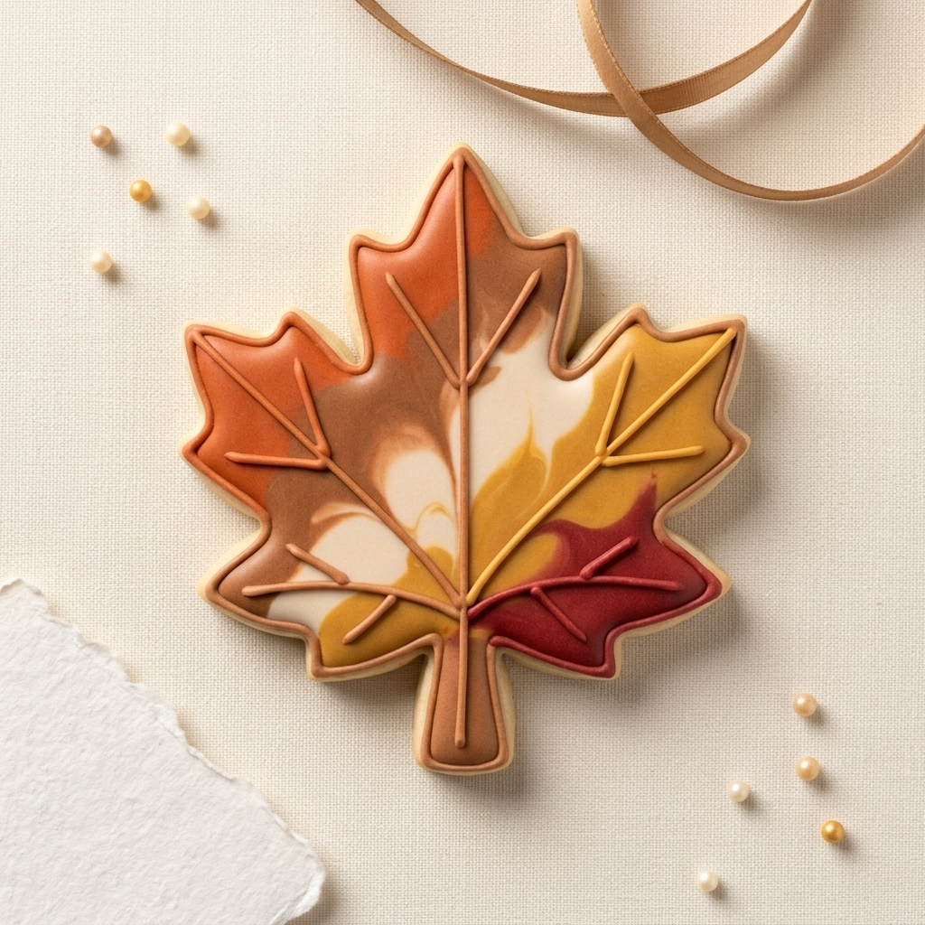 Natural Maple Leaf Cookie Cutter, 3D Printed Holiday Theme