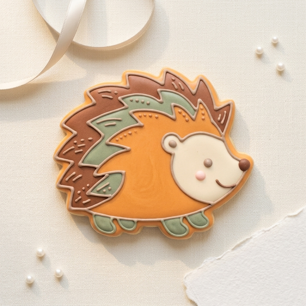 Orange Hedgehog Character Cookie Cutter, 3D Printed Animal Theme