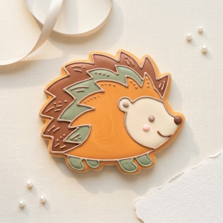 Orange Hedgehog Character Cookie Cutter, 3D Printed Animal Theme