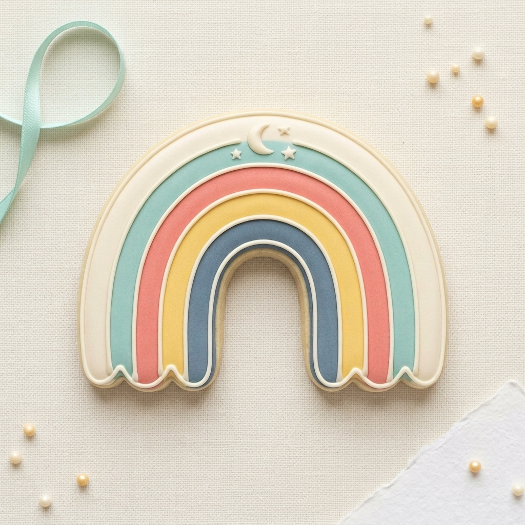 Rainbow Arc Outline Cookie Cutter, 3D Printed Cookie Theme