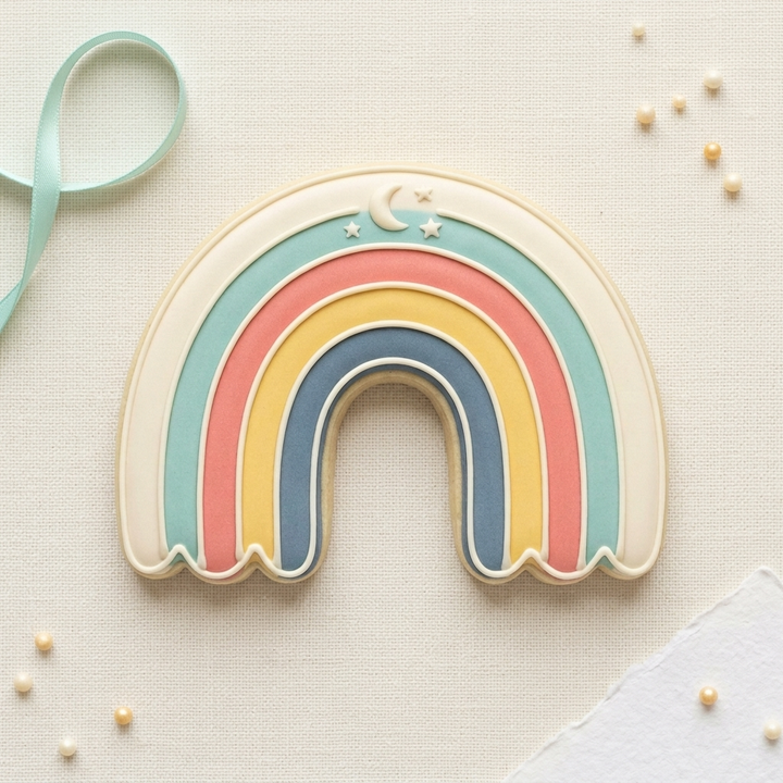 Rainbow Arc Outline Cookie Cutter, 3D Printed Cookie Theme
