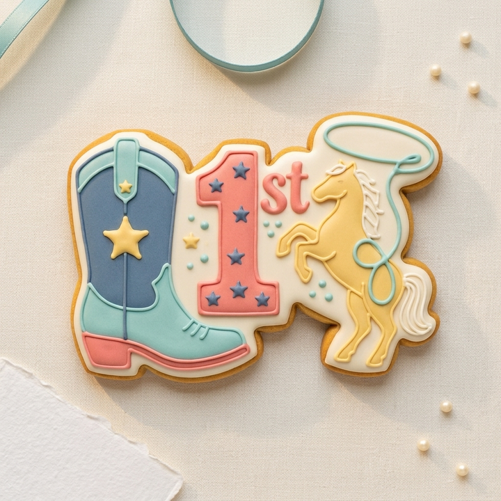 First Rodeo Cookie Cutter, 3D Printed Cookie Theme