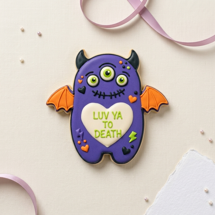 Valentine Monster Cookie Cutter, 3D Printed Halloween Theme