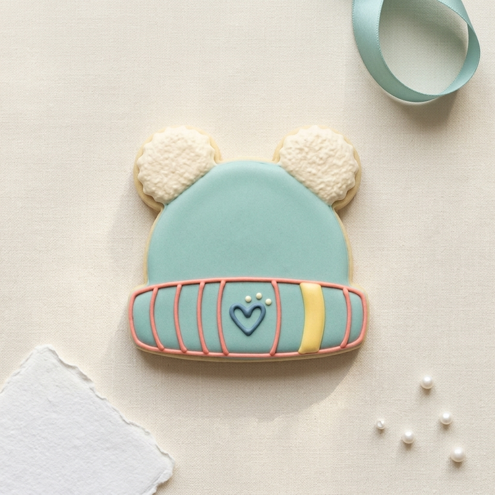 Double Pom Hat Cookie Cutter, 3D Printed Cookie Theme