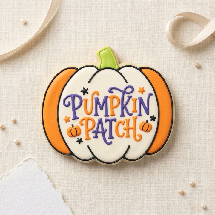 Pumpkin Patch Sign Cookie Cutter, 3D Printed Halloween Theme