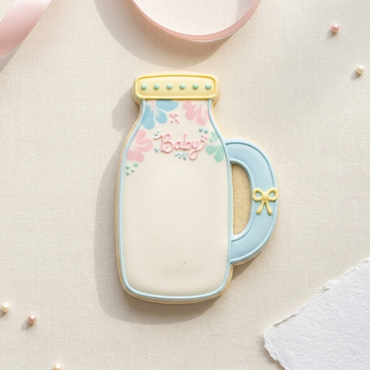 Milk Bottle Outline Cookie Cutter, 3D Printed Baby Shower Theme