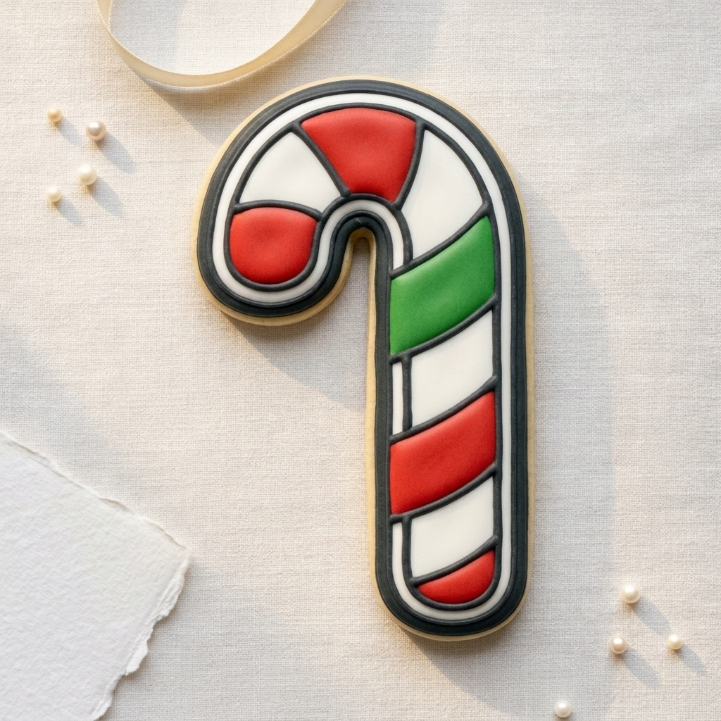 Candy Cane Cookie Cutter | 3D Printed | Christmas | Fondant & Cookie Dough