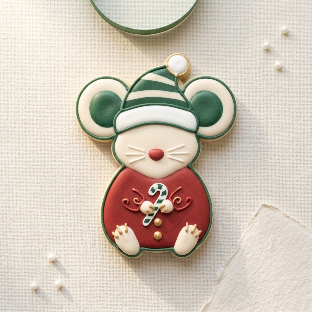Christmas Mouse Cookie Cutter, 3D Printed Christmas Theme