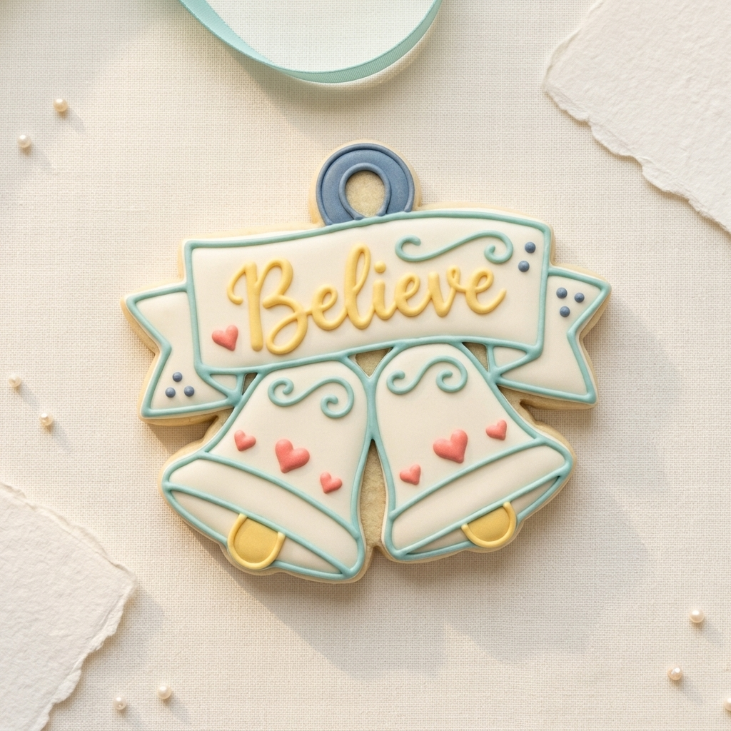 Believe Bells ETSY Cookie Cutter, 3D Printed Cookie Theme