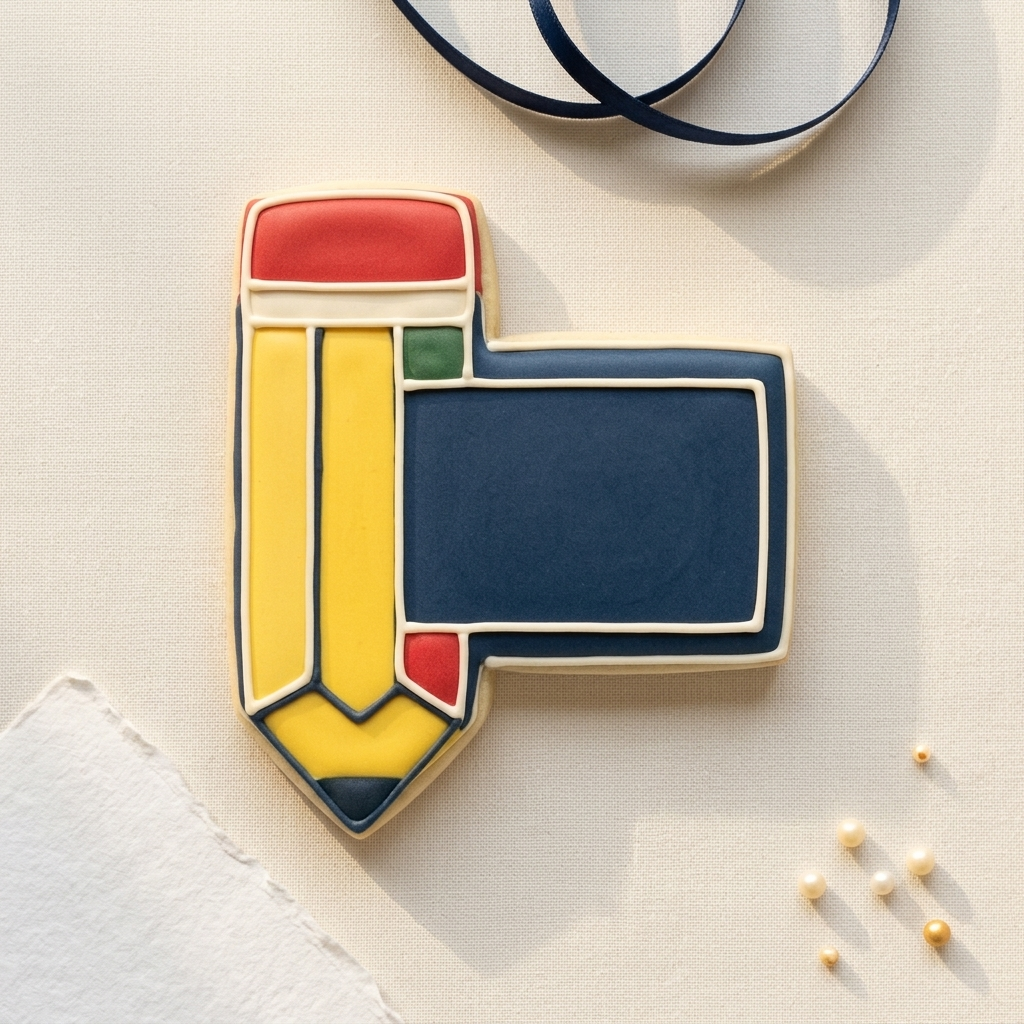Pencil Plaque Cookie Cutter, 3D Printed School Theme