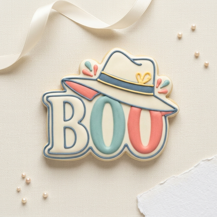 BOO All Caps Cookie Cutter, 3D Printed Cookie Theme