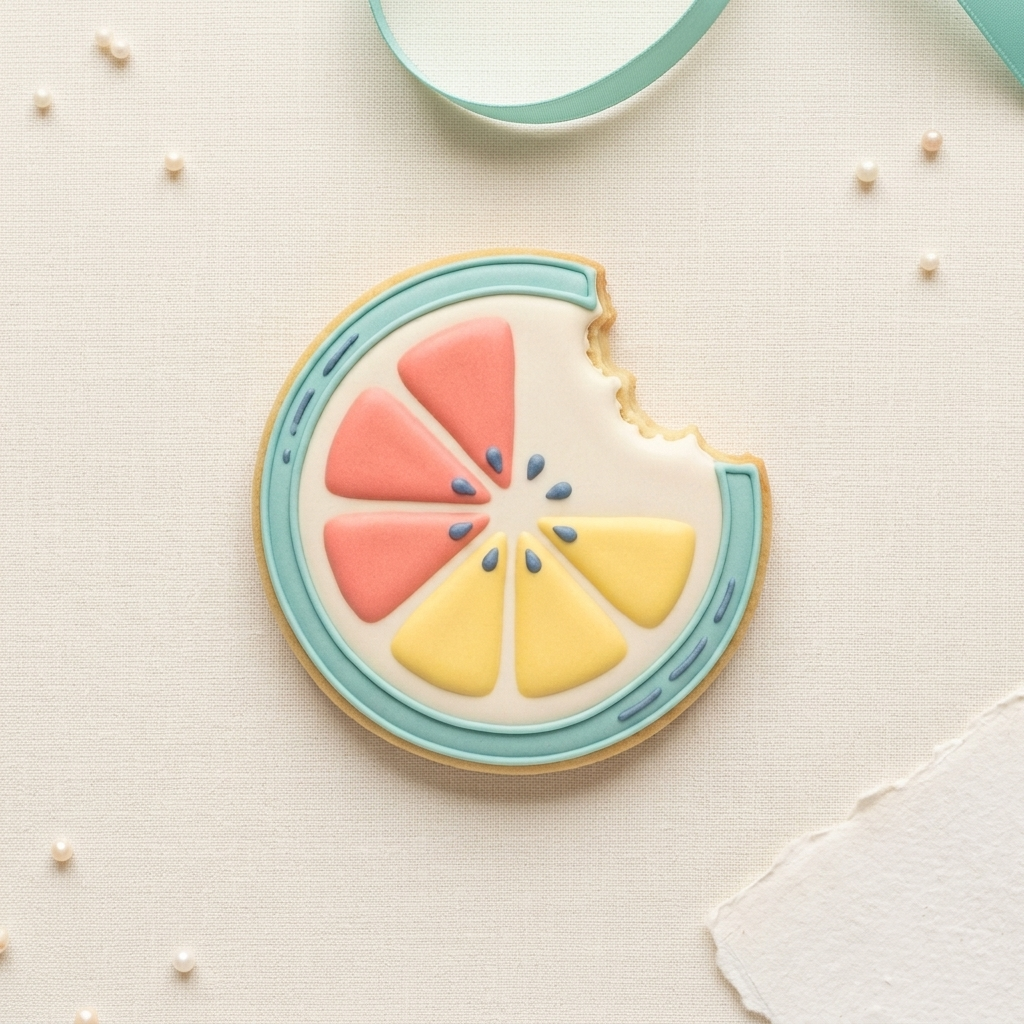 Fruit Slice With Bite V2 Cookie Cutter, 3D Printed Cookie Theme