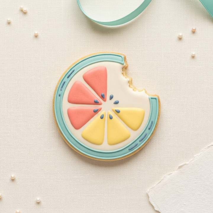 Fruit Slice With Bite V2 Cookie Cutter, 3D Printed Cookie Theme
