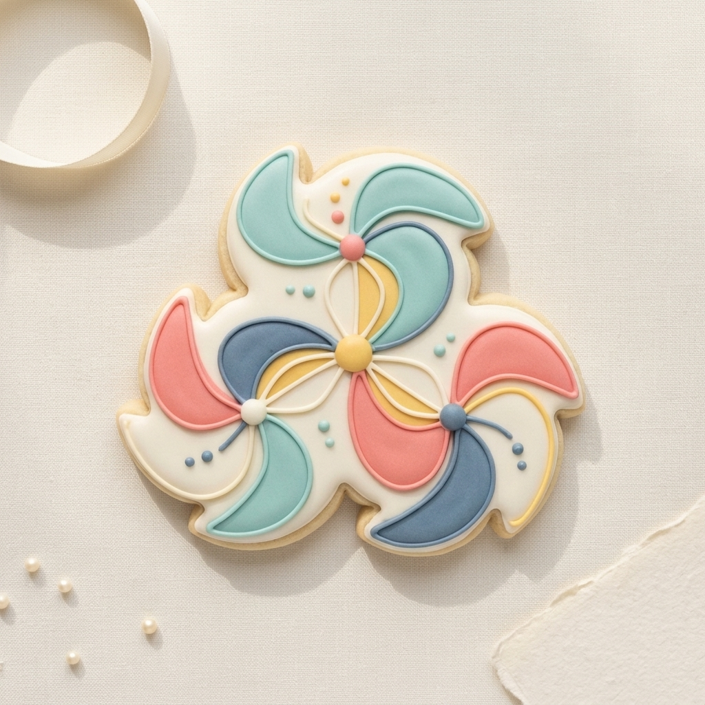 Pinwheel 3 Create Your Own Cookie Cutter, 3D Printed Cookie Theme