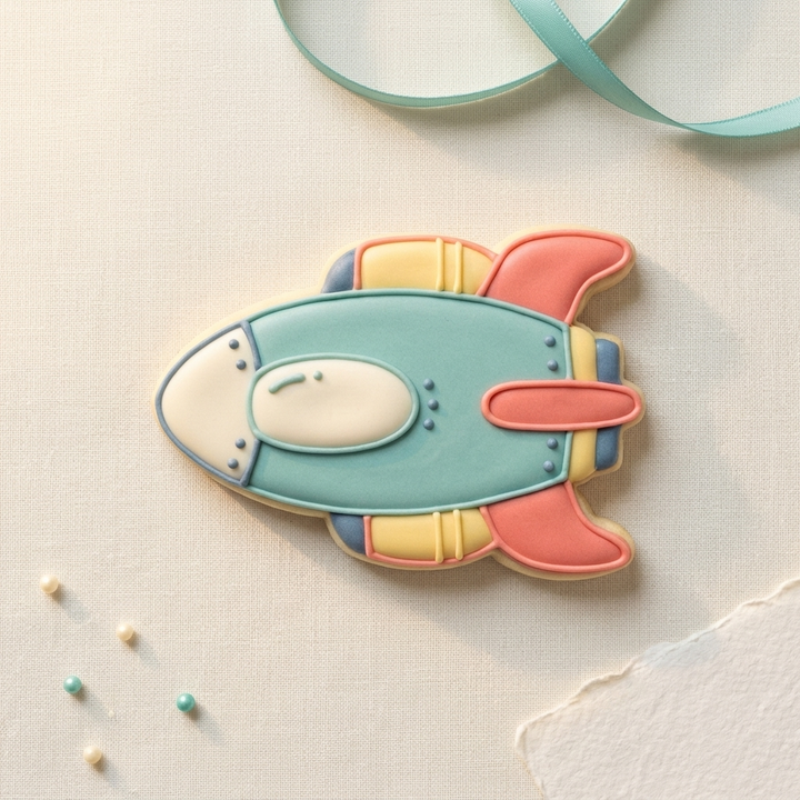 Chunky Spaceship Space Theme Baking Cookie Cutter, 3D Printed Cookie Theme