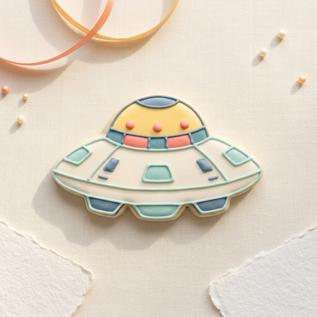 UFO Cookie Cutter, 3D Printed Cookie Theme