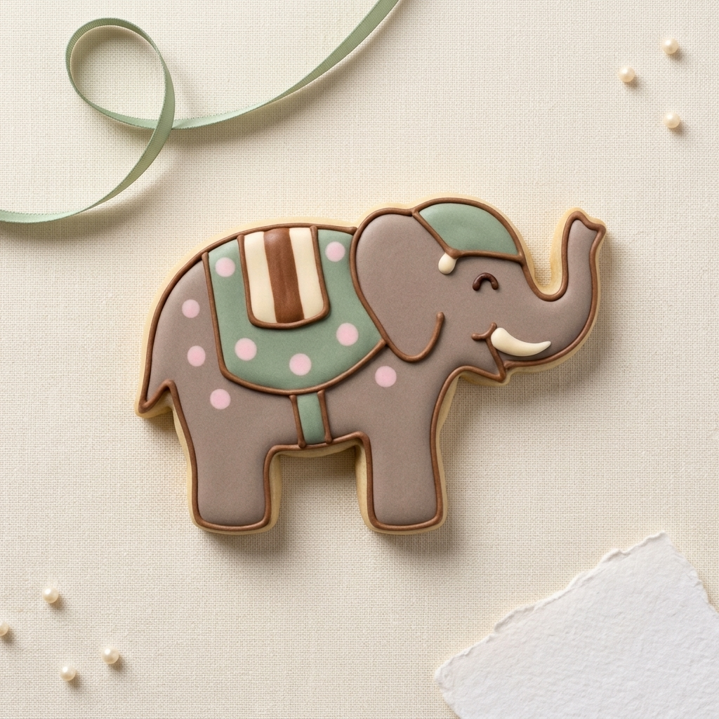Circus Elephant Cookie Cutter, 3D Printed Animal Theme