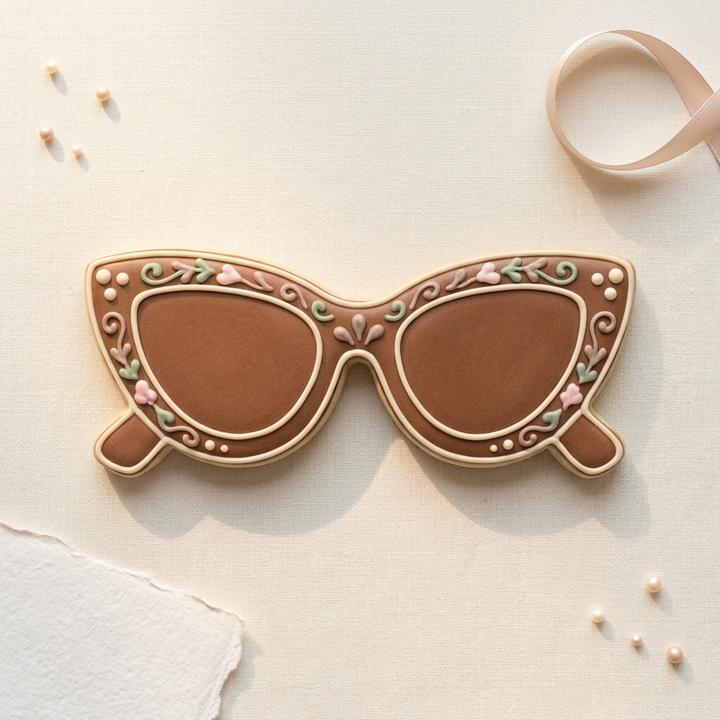 Cat Eye Sunglasses Cookie Cutter, 3D Printed Animal Theme