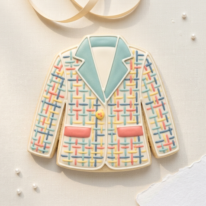 Tweed Jacket Cookie Cutter, 3D Printed Cookie Theme