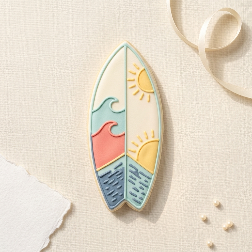 Sandy Surf Boards Cookie Cutter, 3D Printed Cookie Theme