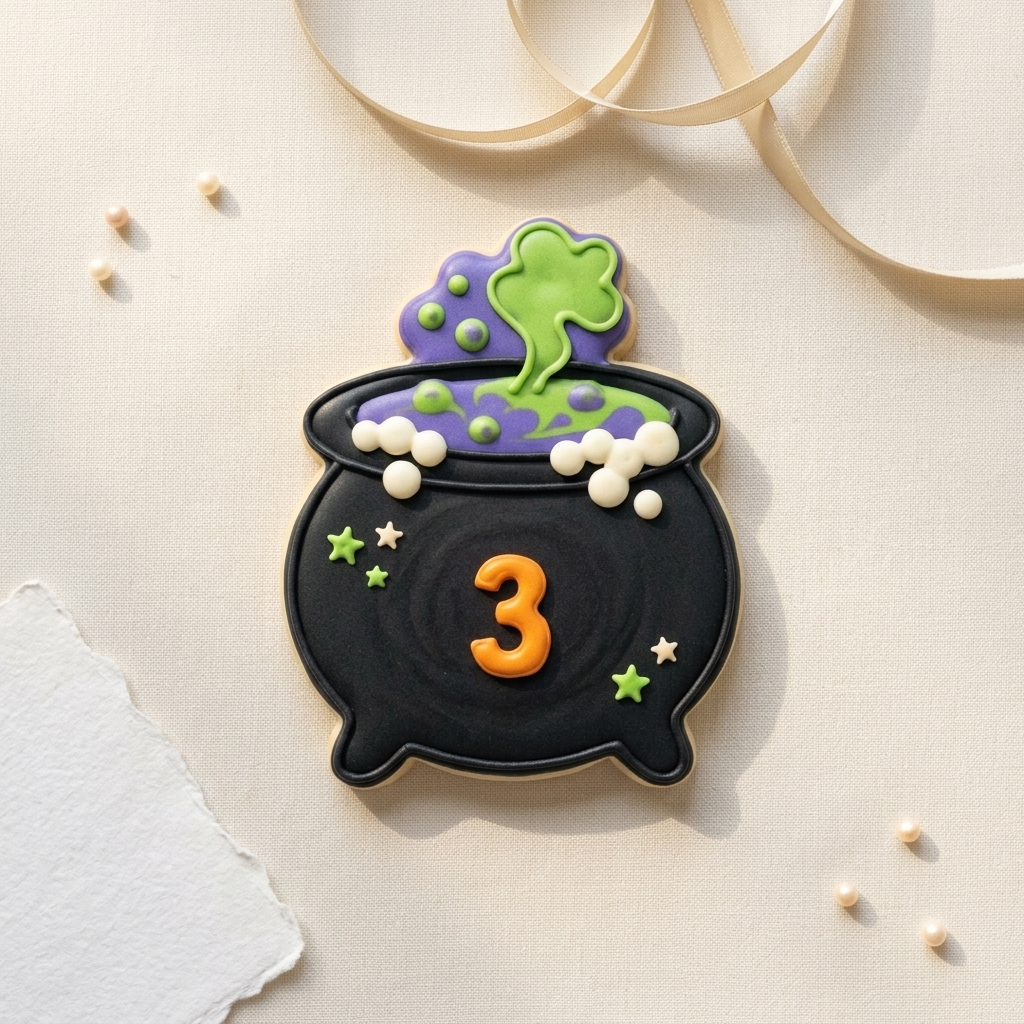 Cauldron 3 Halloween Cookie Cutter, 3D Printed Halloween Theme
