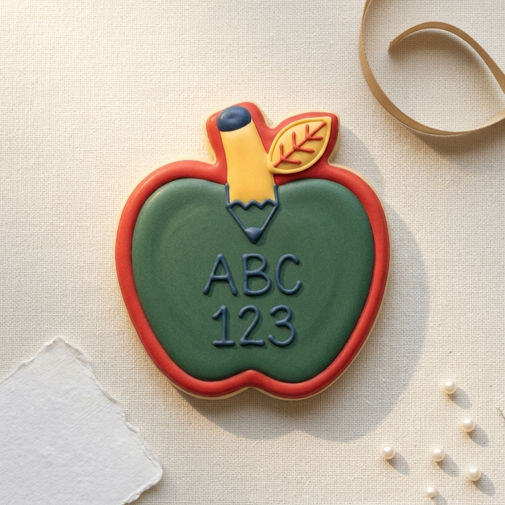 Chunky Apple ETSY Cookie Cutter, 3D Printed School Theme
