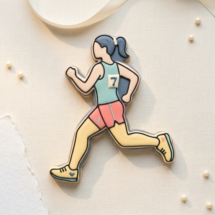 Woman Running Cookie Cutter, 3D Printed Cookie Theme