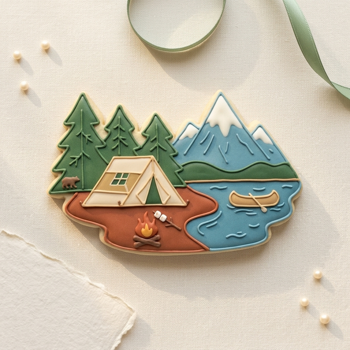 Camping Weekend Cookie Cutter, 3D Printed Outdoor Theme