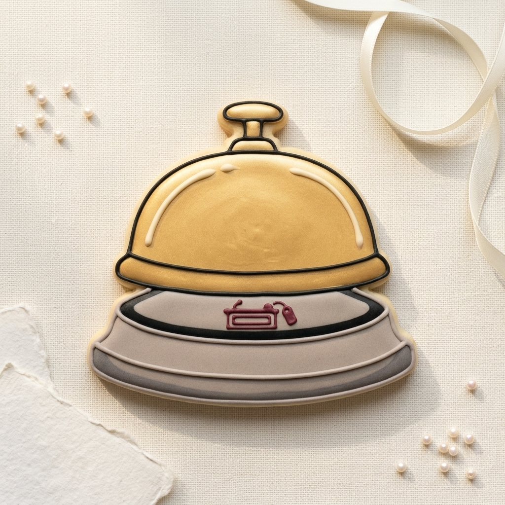 Front Desk Hotel Bell Cookie Cutter, 3D Printed Travel Theme