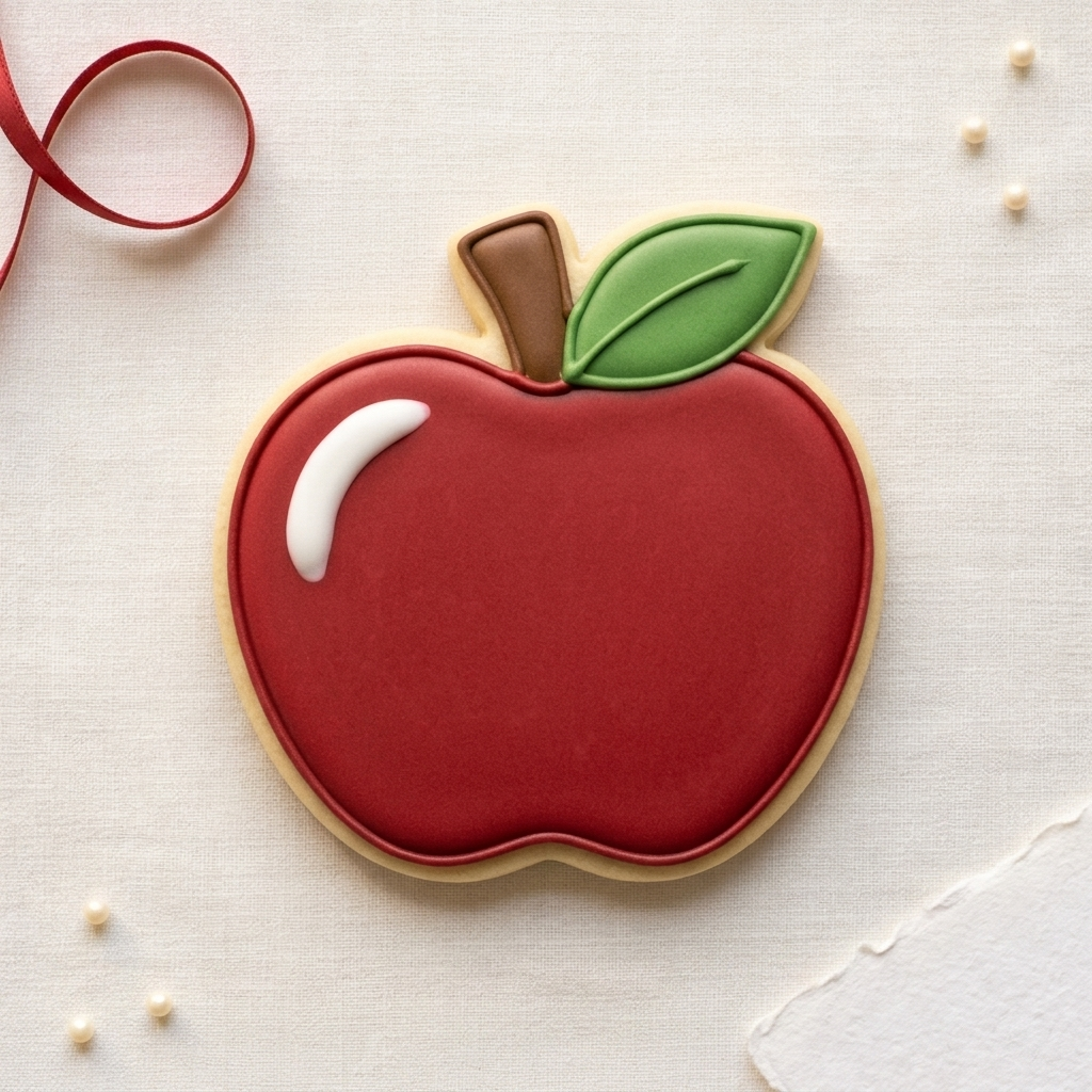 Apple with Leaf Cookie Cutter   3D Printed | Teacher appreciation • School